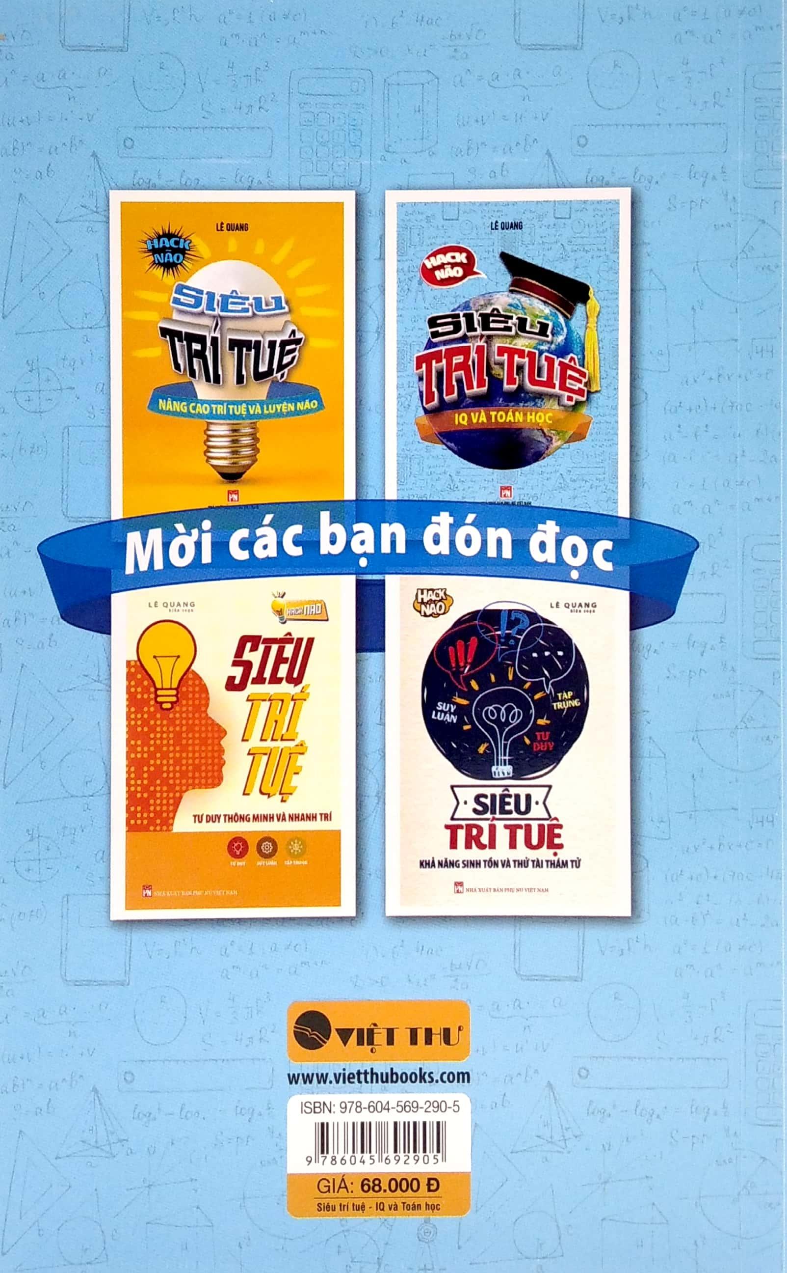 Bộ Sách Siêu Trí Tuệ: Nâng Cao Trí Tuê Và Luyện Não + IQ Và Toán Học