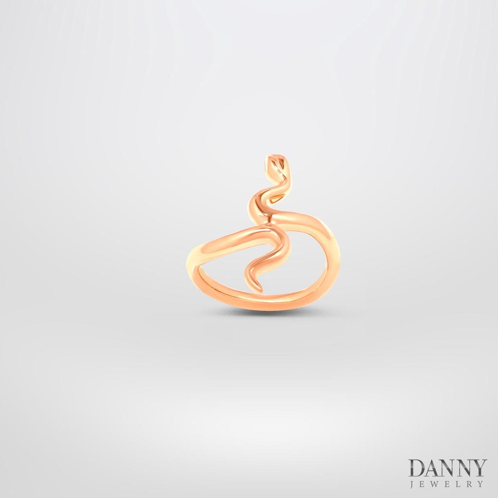 Nhẫn Nữ Danny Jewelry Bạc 925 Biểu Tượng Rắn Xi Vàng Hồng N0098