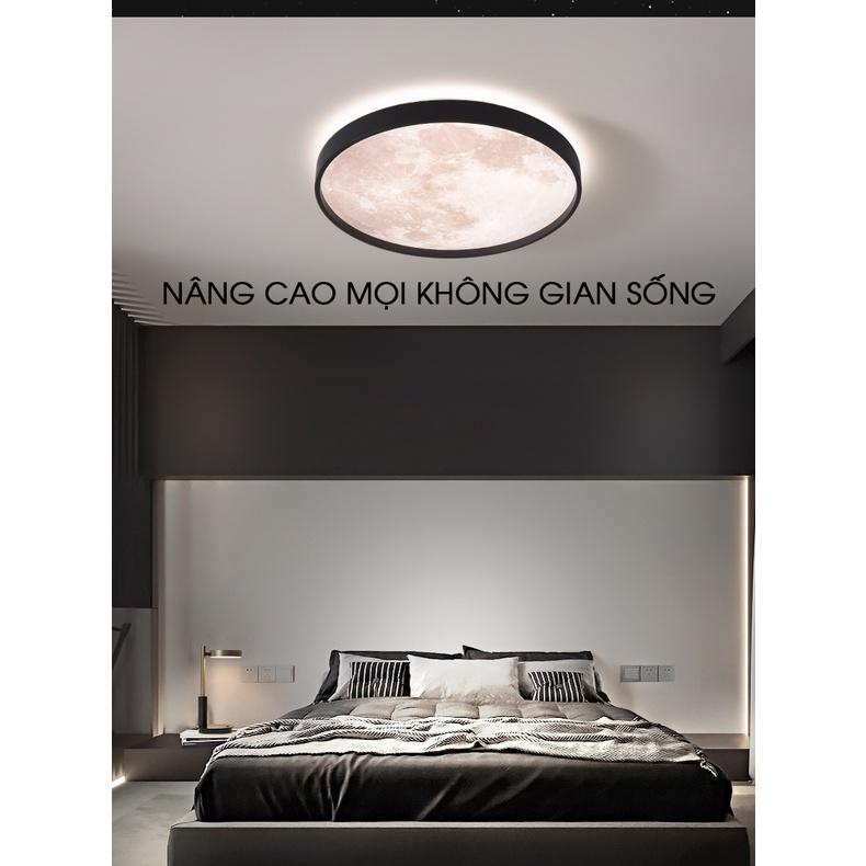 Đèn led ốp trần bản tròn màu trái đất trang trí phòng khách, phòng ngủ, ban công, hành lang cầu thang sang trọng phong cách