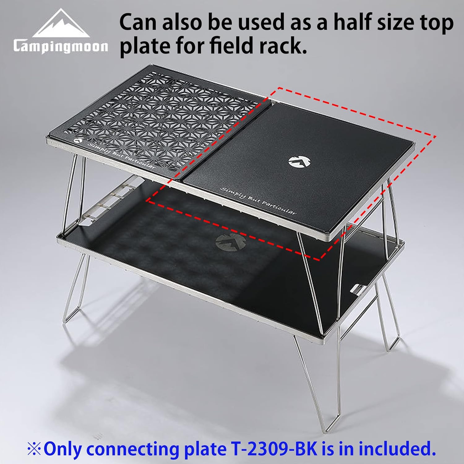 Mặt bàn nhôm 1/2 cho kệ T230 Campingmoon T-2309BK