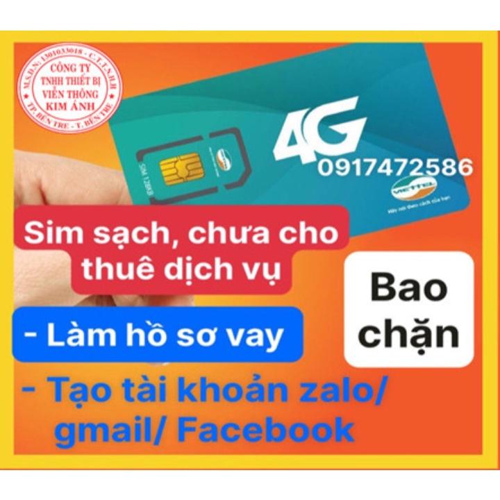 {Bao chặn}-Sim Sạch Viettel Dùng Tạo Tài Khoản, Hồ Sơ Vay, làm công việc nhận mã , nhận tin nhắn tốt, Hàng chính hãng