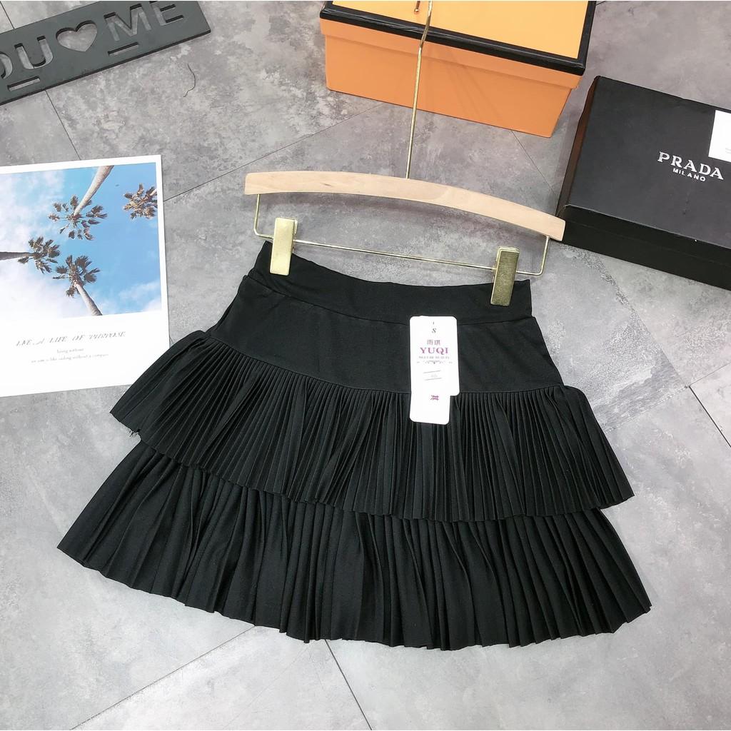 Chân váy đen ly nhỏ 2 tầng mã 995