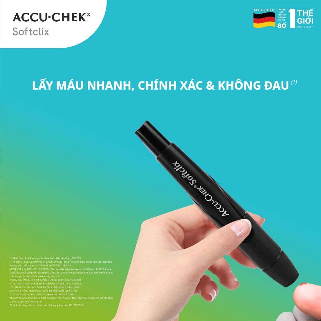 Hộp 200 Kim Chích Máu ACCU-CHEK SoftClix Dùng Cho Máy ACCU-CHEK Active &amp; Instant
