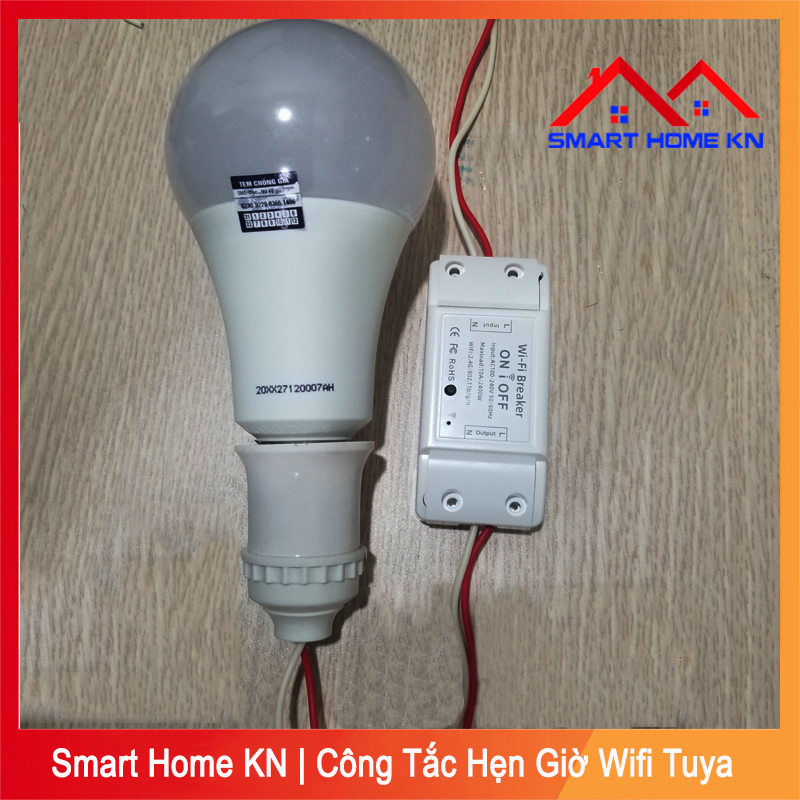 Hình ảnh Công tắc thông minh wifi điều khiển từ xa hẹn giờ bằng điện thoại - Smart Home KN