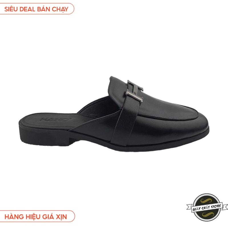 Sục nam giày bít mũi đai chữ h da Pu hàng xịn VN02