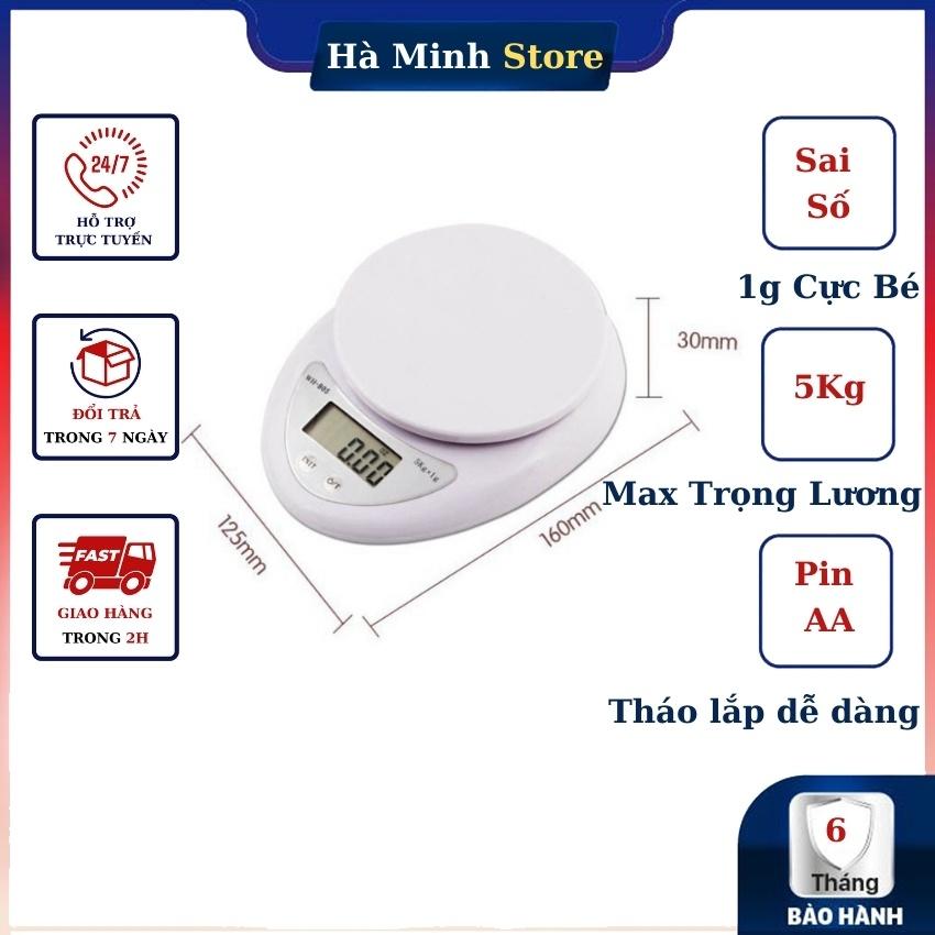 Cân Tiểu Ly Điện Tử Nhà Bếp 5Kg, Cân tiểu li, Cân Tiểu Ly Mini, Cân tiểu ly làm bánh, Cân Gia Vị, Hà Minh Store