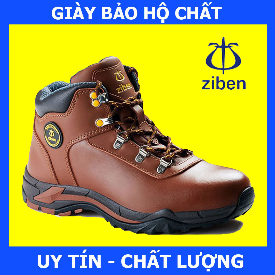 Giày Bảo Hộ Hàn Quốc Ziben 188 Chất Da Thật, Chống Thấm Nước, Đế Chống Trơn Trượt, Chống Va Đập