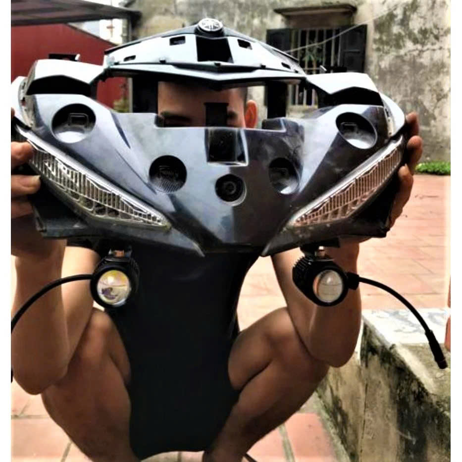 Đèn Trợ Sáng Xe Máy XP60 – Pha Trắng Cốt Vàng, Loại Xịn Chống Nước 100