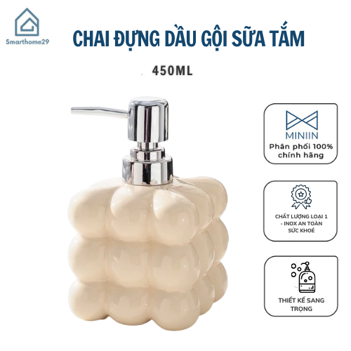 Hình ảnh Chai Đựng Dầu Gội / Sữa Tắm Dạng Nhấn Tiện Dụng Cho Khách Sạn, Nhà Vệ Sinh Lọ Chiết Dầu Gội Lọ Chiết Mỹ Phẩm - HÀNG CHÍNH HÃNG MINIIN