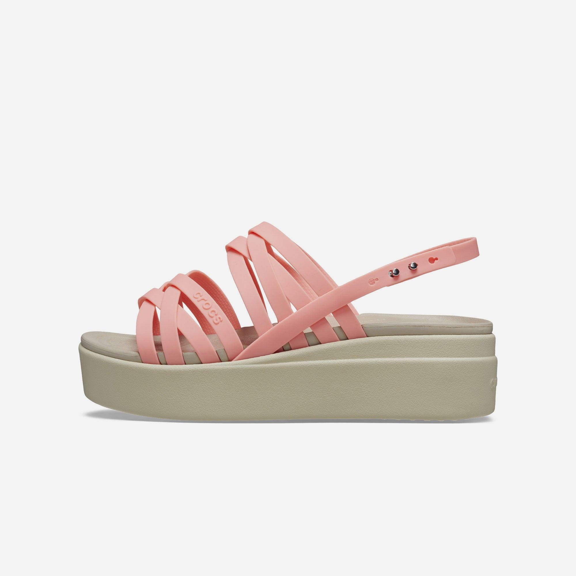 Giày đế xuồng nữ Crocs Brooklyn Strappy Low - 206751-6VY