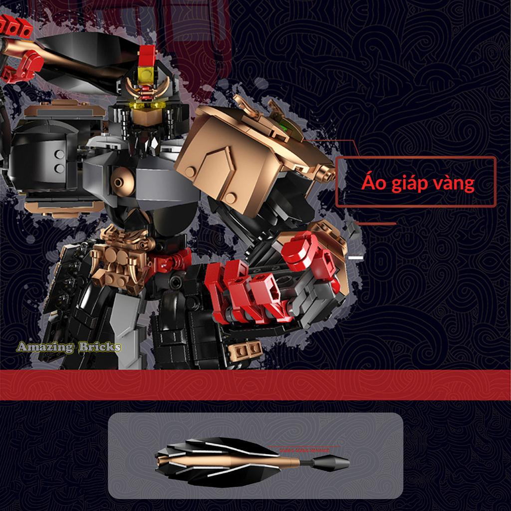 Đồ chơi Lắp ráp Trương Phi, Mould King 93004 Ngũ hổ tướng, Xếp hình thông minh, Mô hình tướng tam quốc