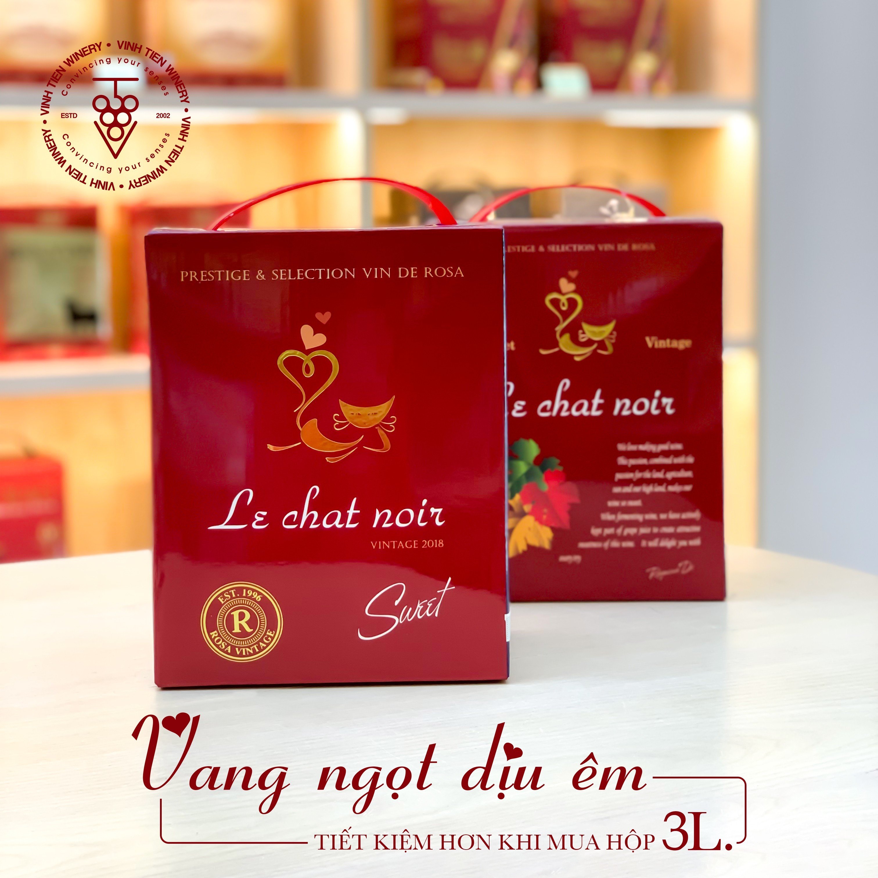 Vang Đỏ Ngọt Le Chat Noir Vĩnh Tiến - 11% vol