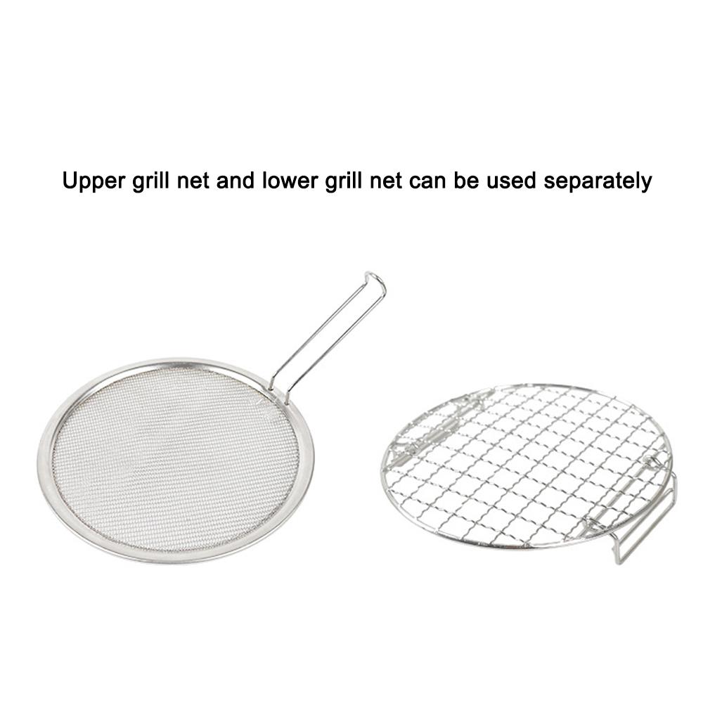 Portable StoveTop Grill Net Mini Foldable Furnace Grill Rack Barbecue Toast Baking Holder Heating Bracket Outdoor BBQ Cooking Tools
