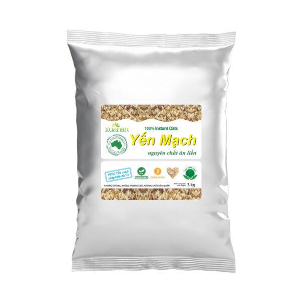 Yến Mạch Nguyên Chất Ăn Liền Xuân An Túi 3Kg