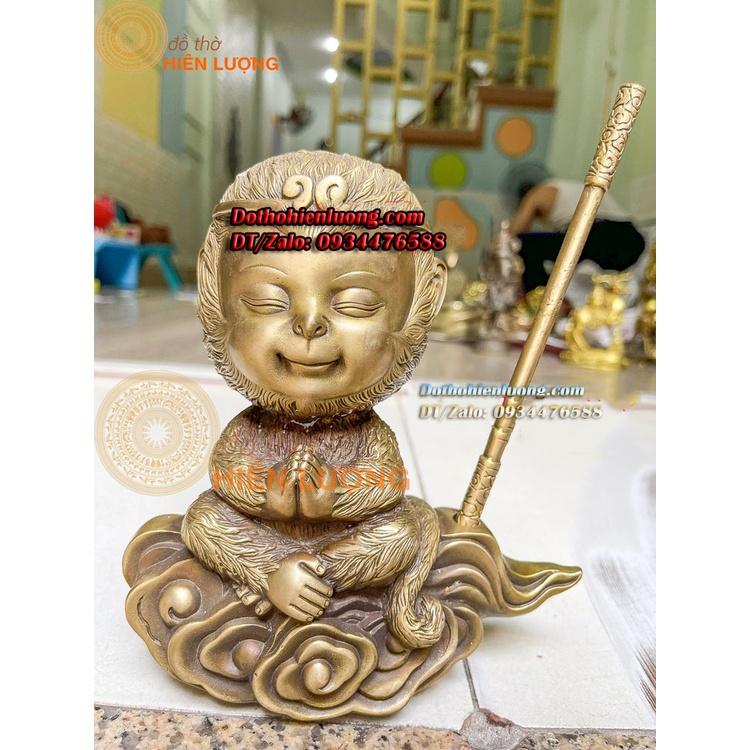 Tượng Tôn Ngộ Không - Tề Thiên Đại Thánh Ngồi Thiền Trên Mây Cao 19cm, Nặng 1,6kg Đẹp Tinh Xảo