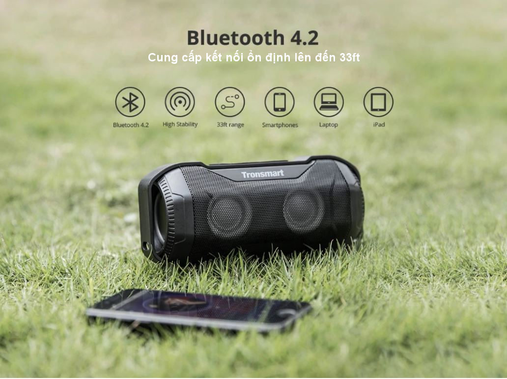 Loa Bluetooth 4.2 ngoài trời chống thấm nước (IPX56) Công Suất 10W Tronsmart Element BLAZE - Hàng chính hãng