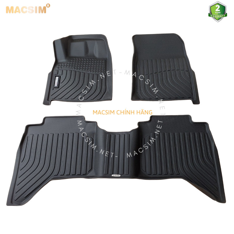 Thảm lót sàn xe ô tô Isuzu D-max 2021+(sd) Nhãn hiệu Macsim chất liệu nhựa TPE cao cấp màu đen