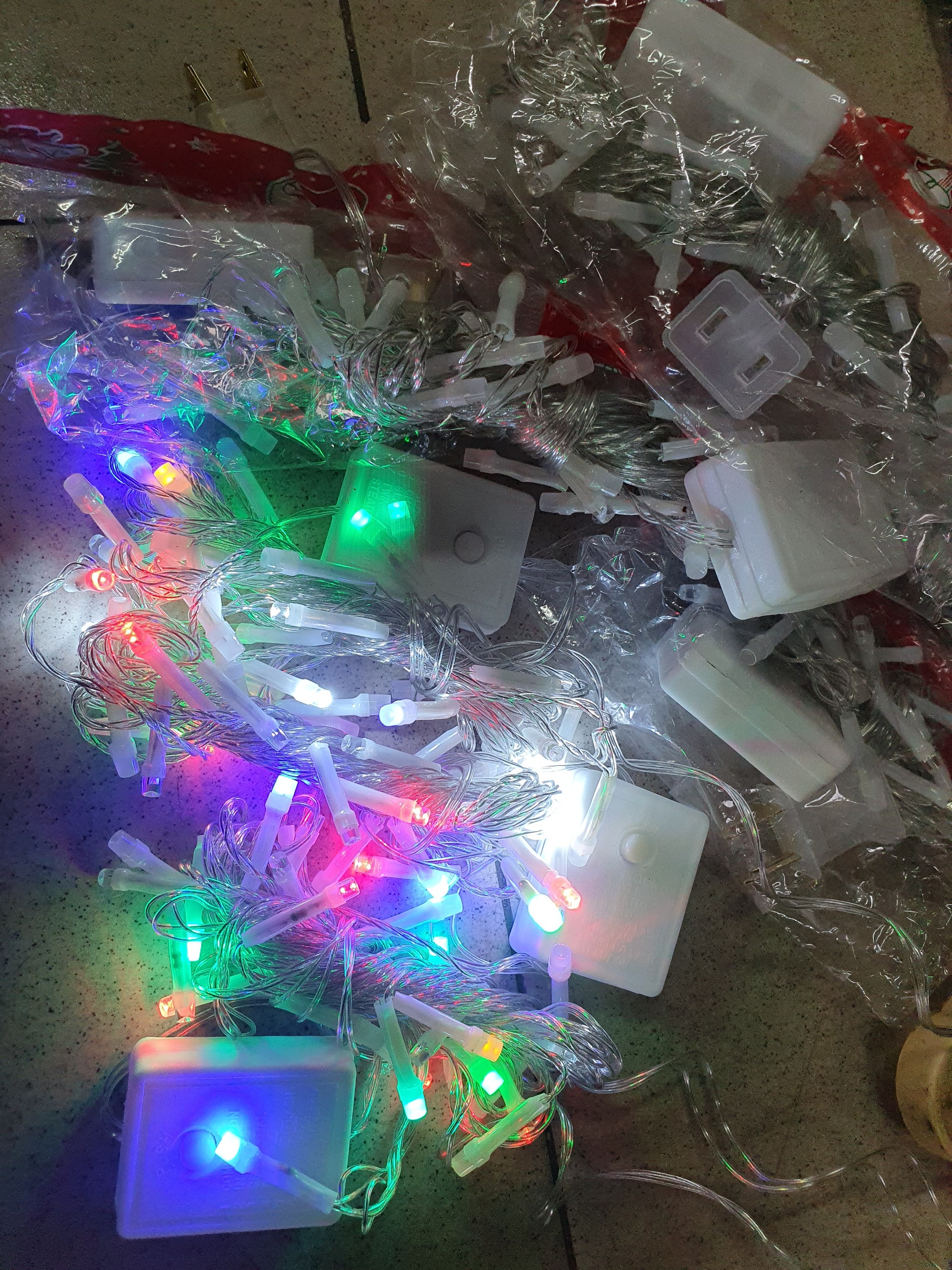 Dây đèn chớp trang trí Noel cắm điện