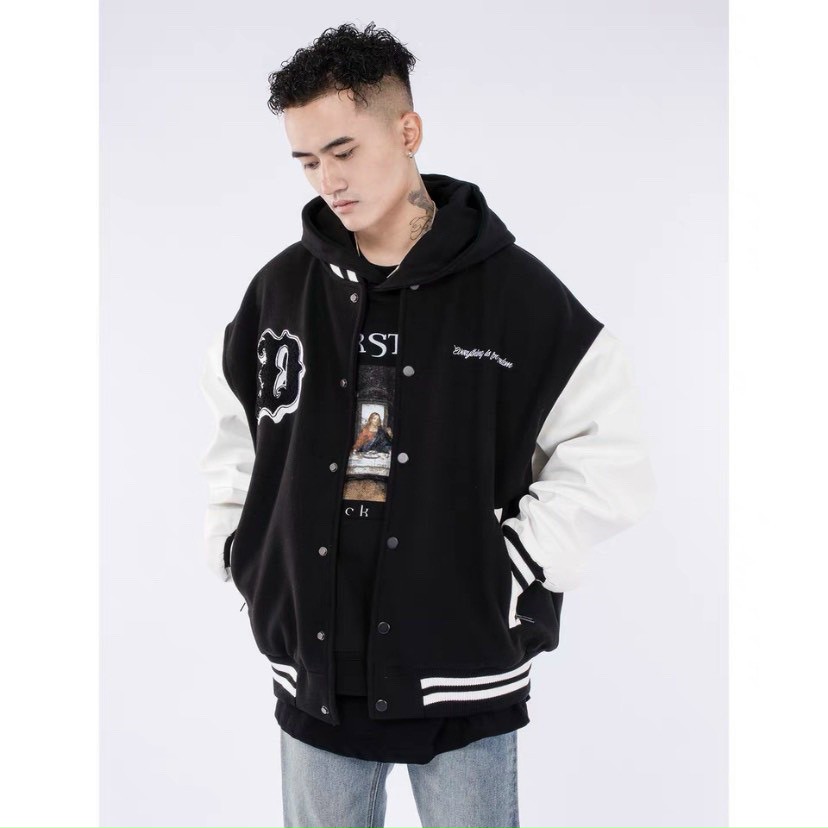 Áo Khoác Bomber Nỉ UNTP Unisex - Có Túi Trong Chữ D Chống Nắng Thu Đông - Thiên Hà Shop Giá Siêu Rẻ Đẹp