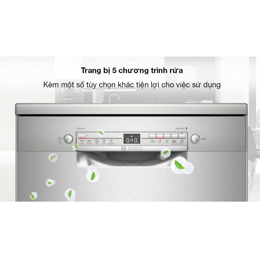 Máy rửa chén bát độc lập Bosch SMS2IVI61E- 13 bộ- Serie 2- Hàng chính hãng