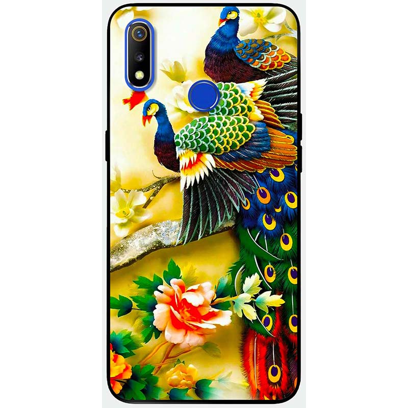 Ốp lưng dành cho Realme 3 Pro mẫu Chim công