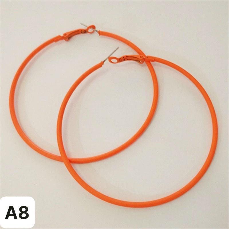 Bông tai Khoen tròn màu 7cm nữ BTBZ111