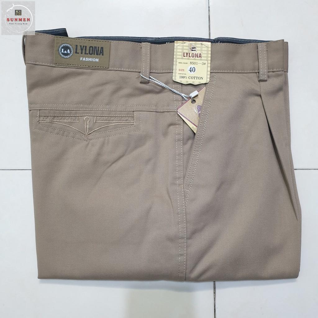 Quần Dài Kaki Nam Cao Cấp Chất Dày Form Rộng Ống Đứng Dành Cho Công Sở Thanh Lịch SUNMEN Size Đại Từ 35 - 40
