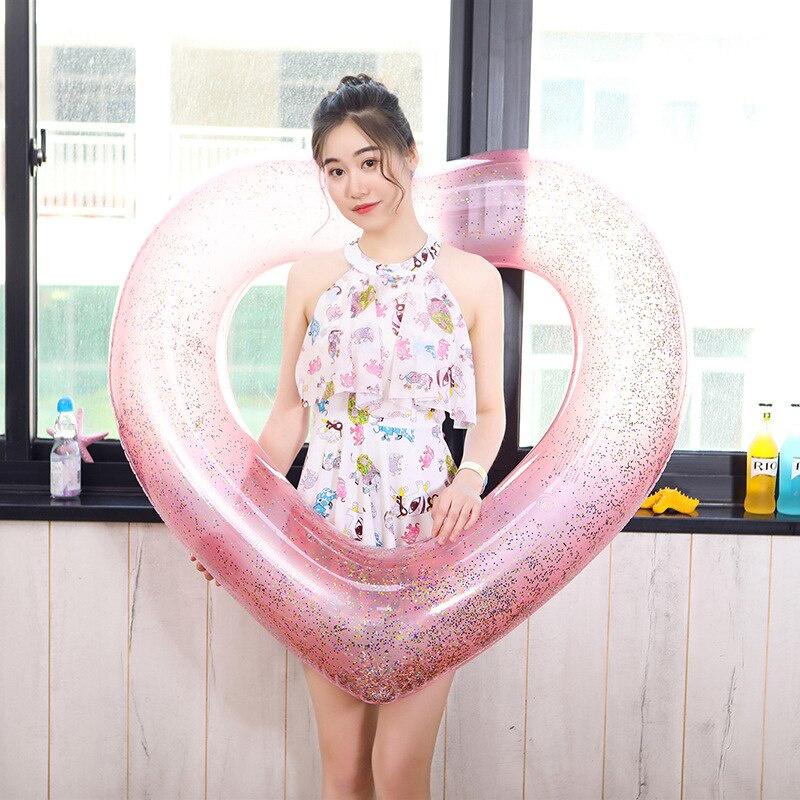 Lấp lánh bơm hơi Vòng bơi nối tiếp cho trẻ em người lớn Đồ chơi bể bơi phao cho bé Bữa tiệc mùa hè Bể bơi vòng tròn Đồ chơi nước