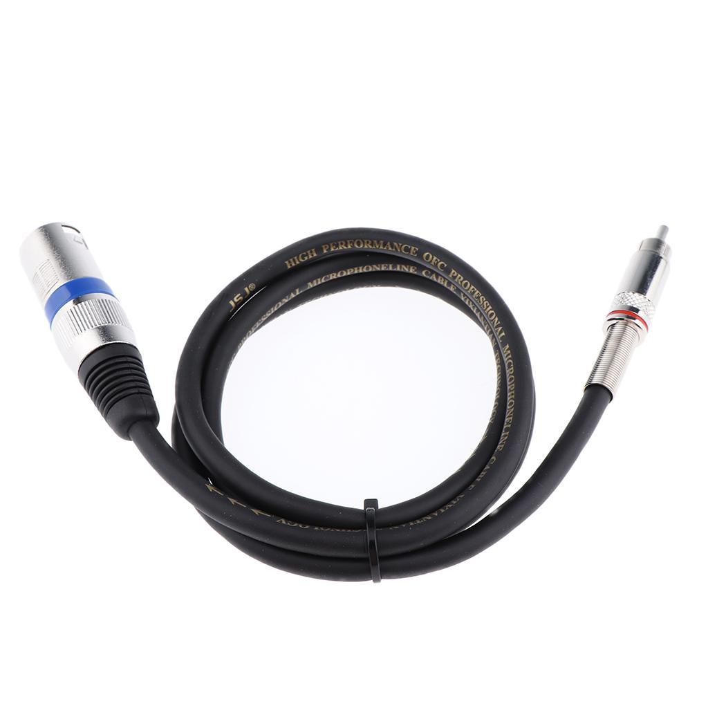 Phono RCA to XLR Male Cord HiFi Stereo Audio Connector Cable 3.3FT