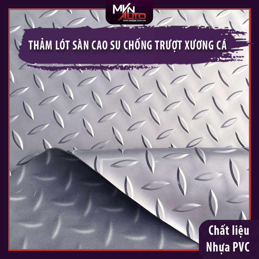 Thảm Lót Sàn Cao Su Chống Trượt Họa Tiết Xương Cá - Mvn auto