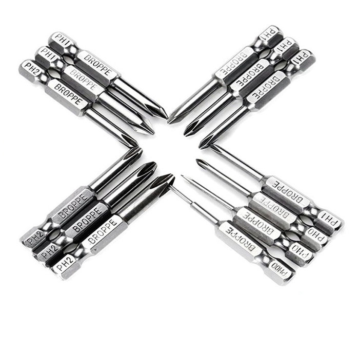 Bộ 13 mũi tua vít 4 cạnh chuôi lục giác dài 50mm cho khoan pin, điện