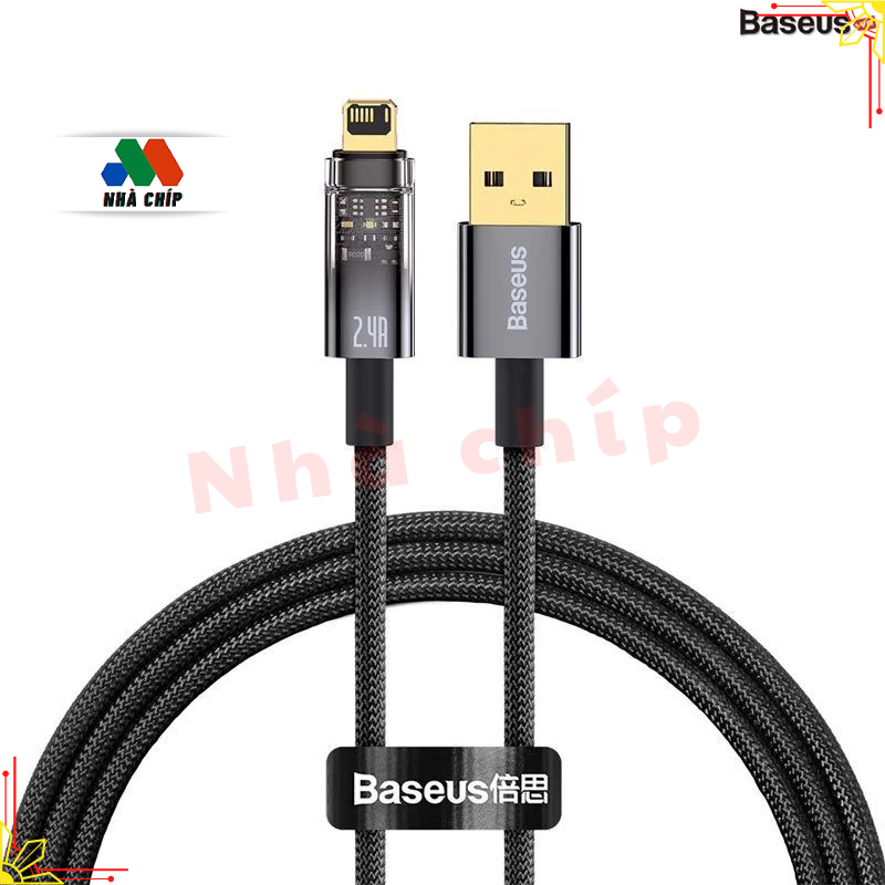 Cáp Sạc nhanh 2.4 A tự ngắt Gen2 Baseus Explorer Series dùng cho ipad, iPhone 13,12,11promax - Hàng chính hãng