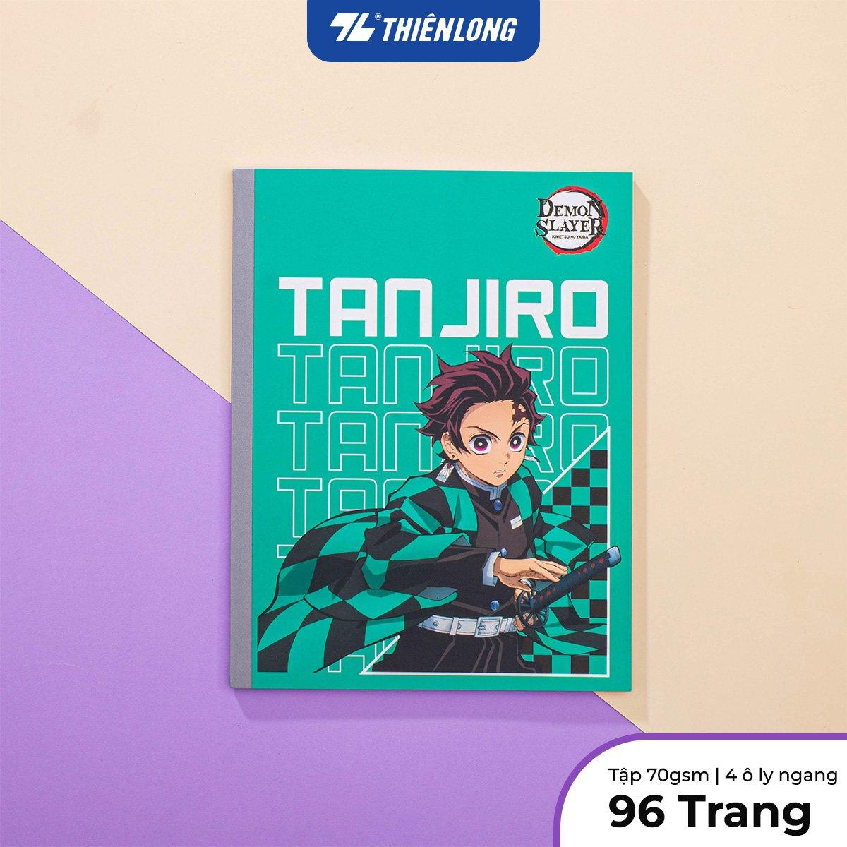Combo 5/10 Tập vở Thiên Long 96/200 trang 4 ô ly ngang 2mm 70gsm - dành cho học sinh, sinh viên - Phiên bản Demon Slayer