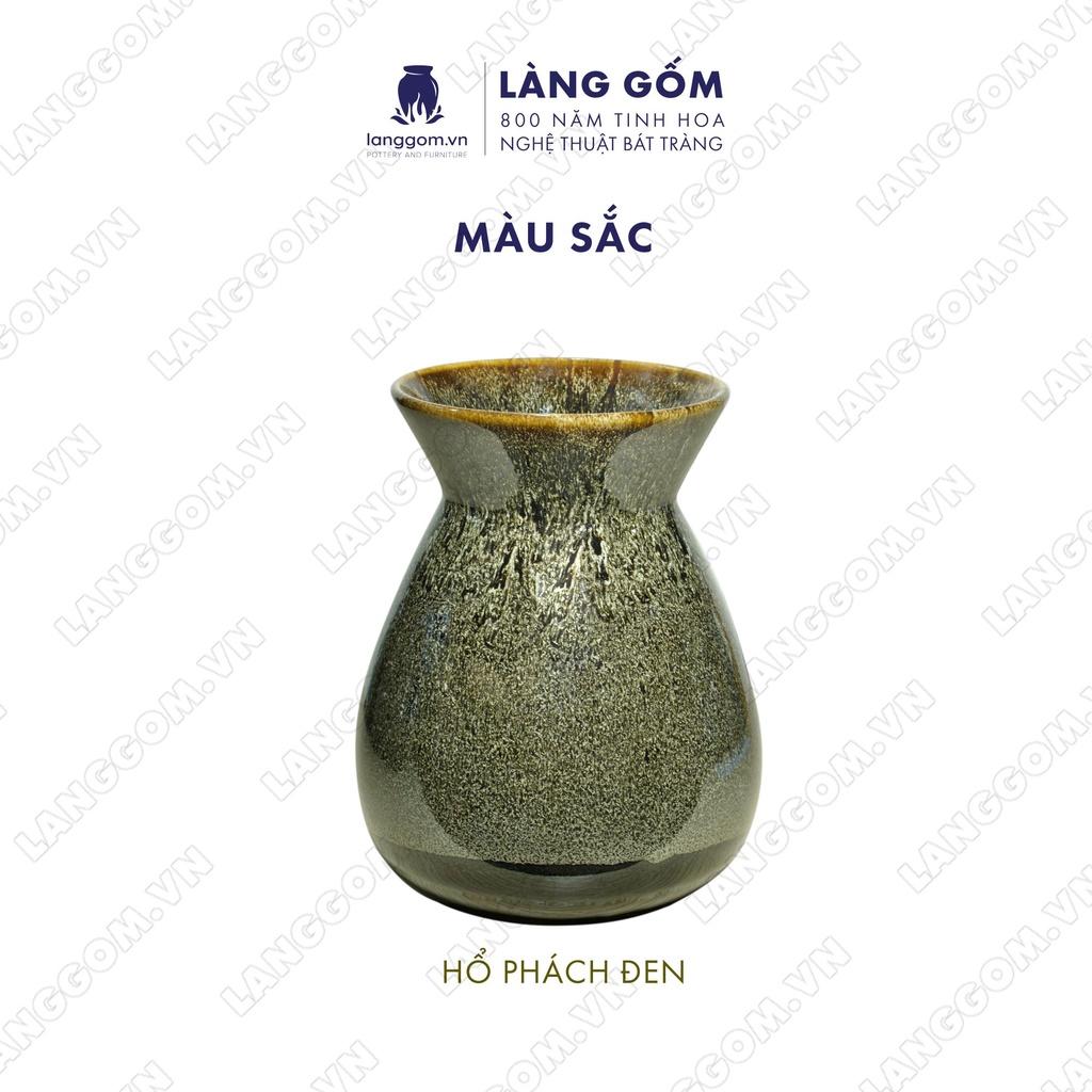 Bình hoa, lọ hoa Gốm sứ Bát Tràng cao cấp men hỏa biến dáng giỏ cua to dùng làm quà tặng, trang trí - Làng Gốm Bát Tràng