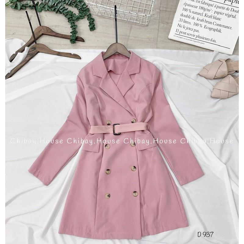 Đầm cổ vest ( hình thật shop chụp, đổi trả nếu không giống hình )