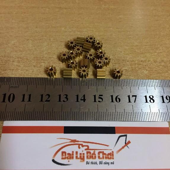Bánh răng đồng 10 răng lỗ trục 2mm dùng để nối trục động cơ