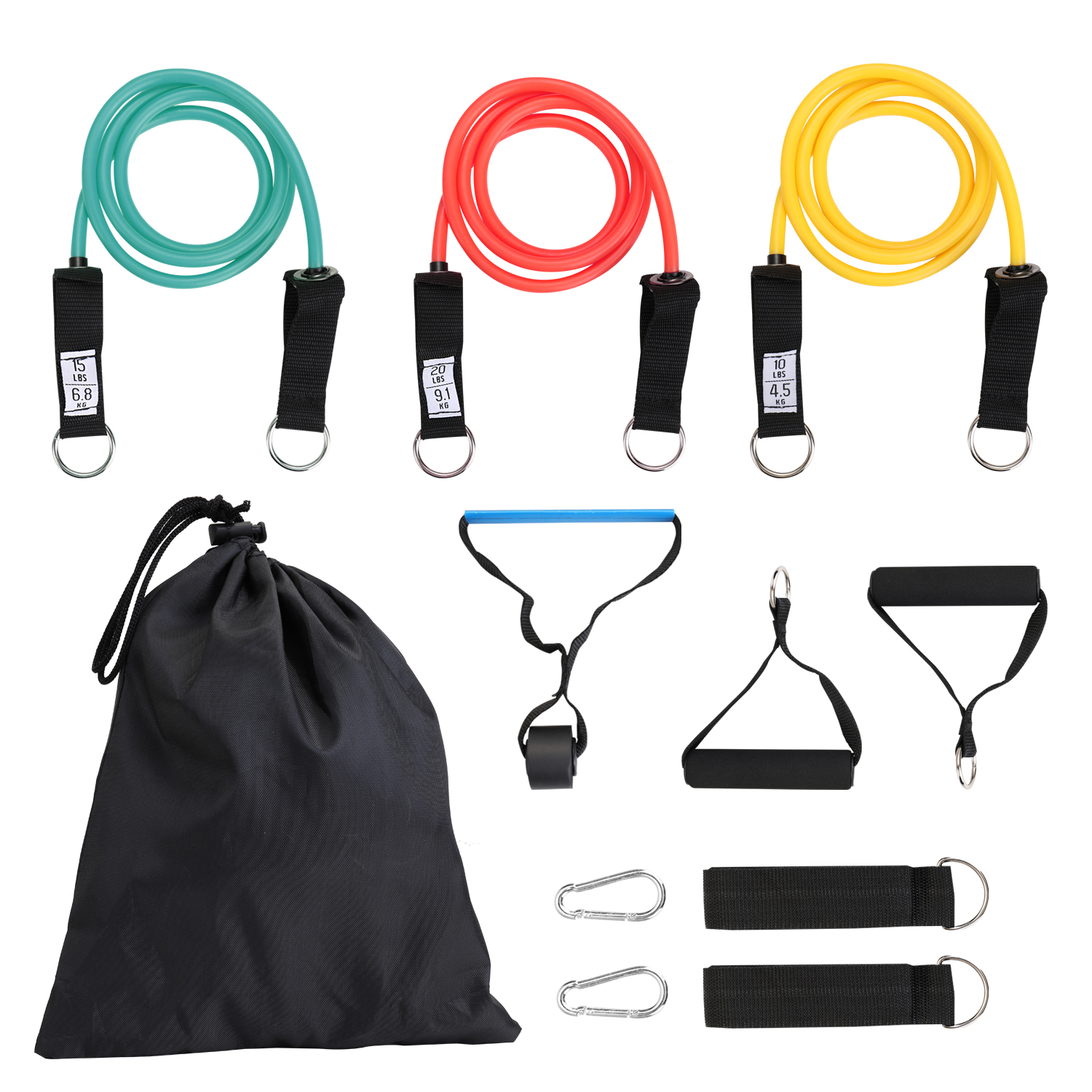 Bộ Dây đai tập luyện sức mạnh cơ bắp với dây kháng lực Fitness Puller