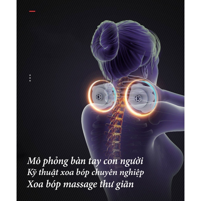Gối Massage Cổ Vai Gáy Hồng Ngoại Đa Năng 20 Bi Cao Cấp, Bảo Hành 12 Tháng