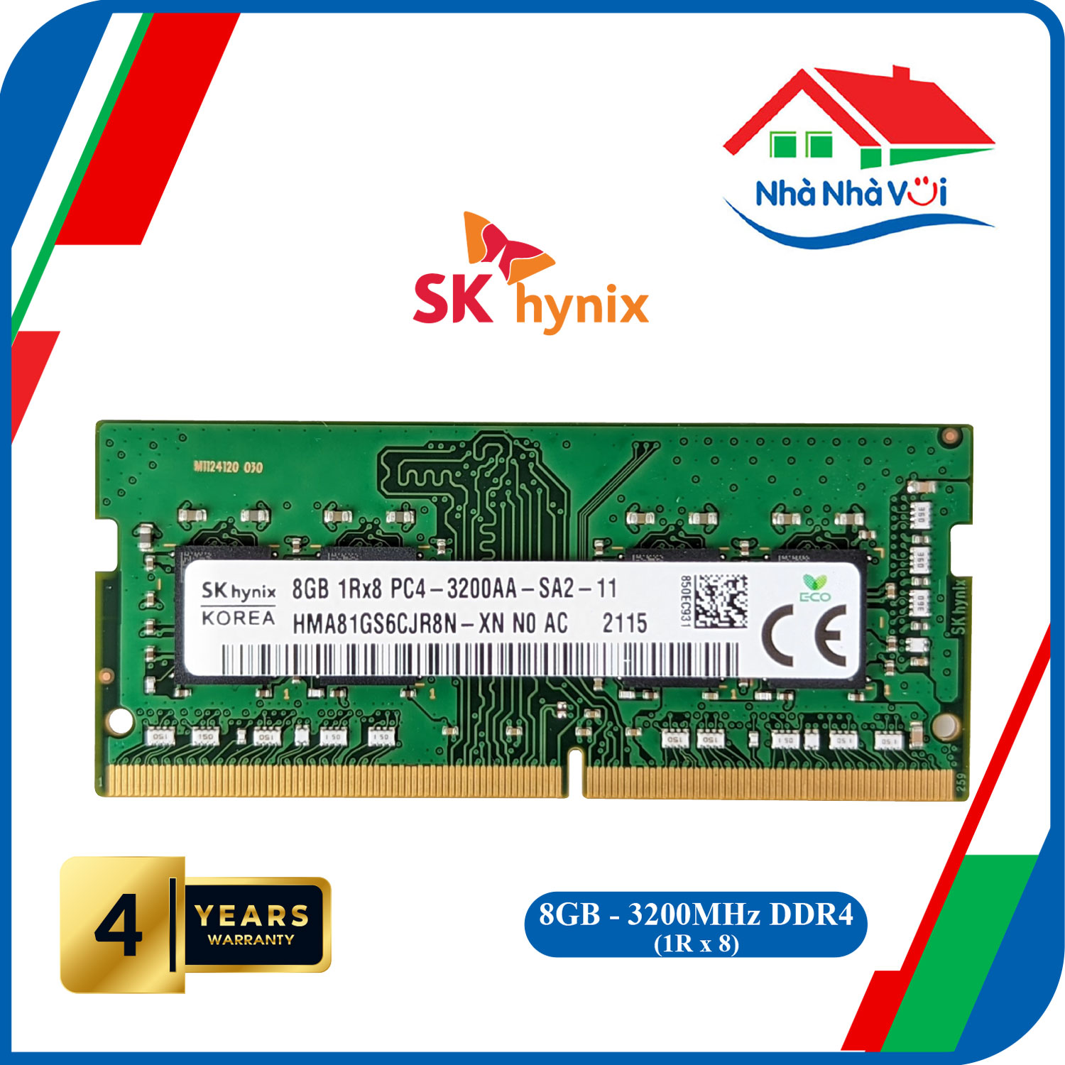 Ram Laptop SK Hynix 8GB Bus 3200 DDR4 - Hàng Nhập Khẩu