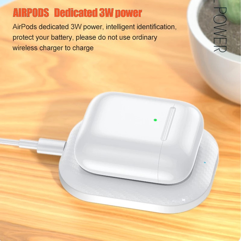 Đế Sạc Nhanh Không Dây Chuyên Cho AIRPODS - CAPARIES AIRPODQI-V1, Wireless Quick Charge, chuẩn Qi Apple cho Iphone - Hàng Chính Hãng