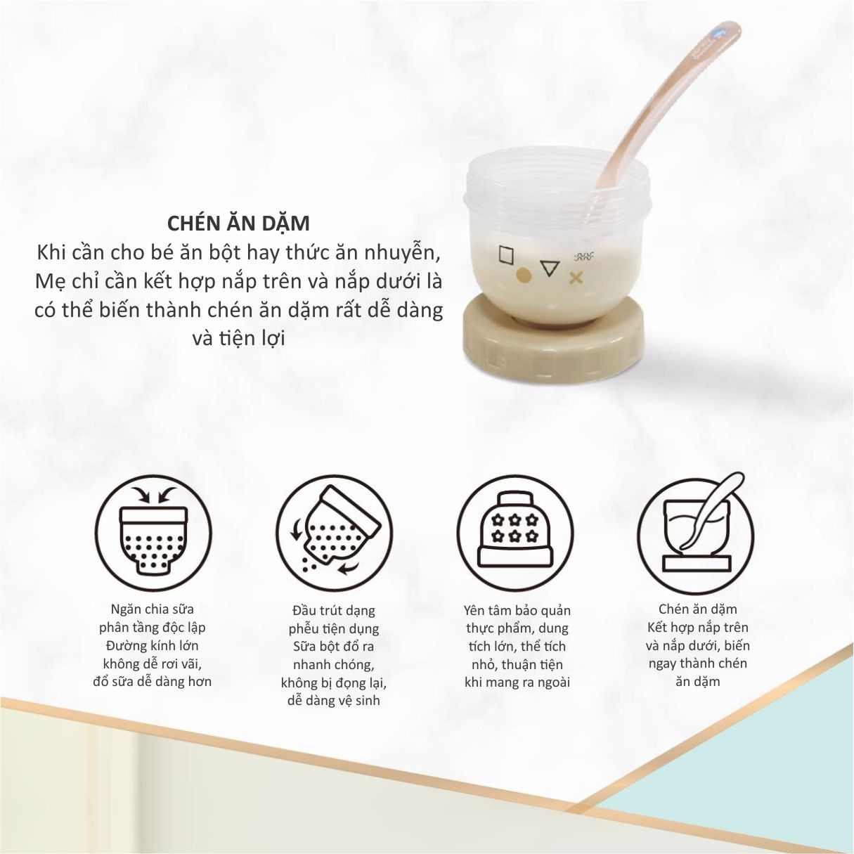 HỘP CHIA SỮA 3 NGĂN ĐA NĂNG CHO BÉ KU-PLUS ( KU5612 , KU5613 , KU5614 )