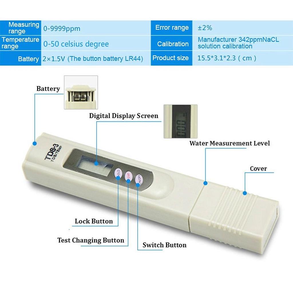 Combo 10 bút thử nước tds tặng kèm bao da MT3