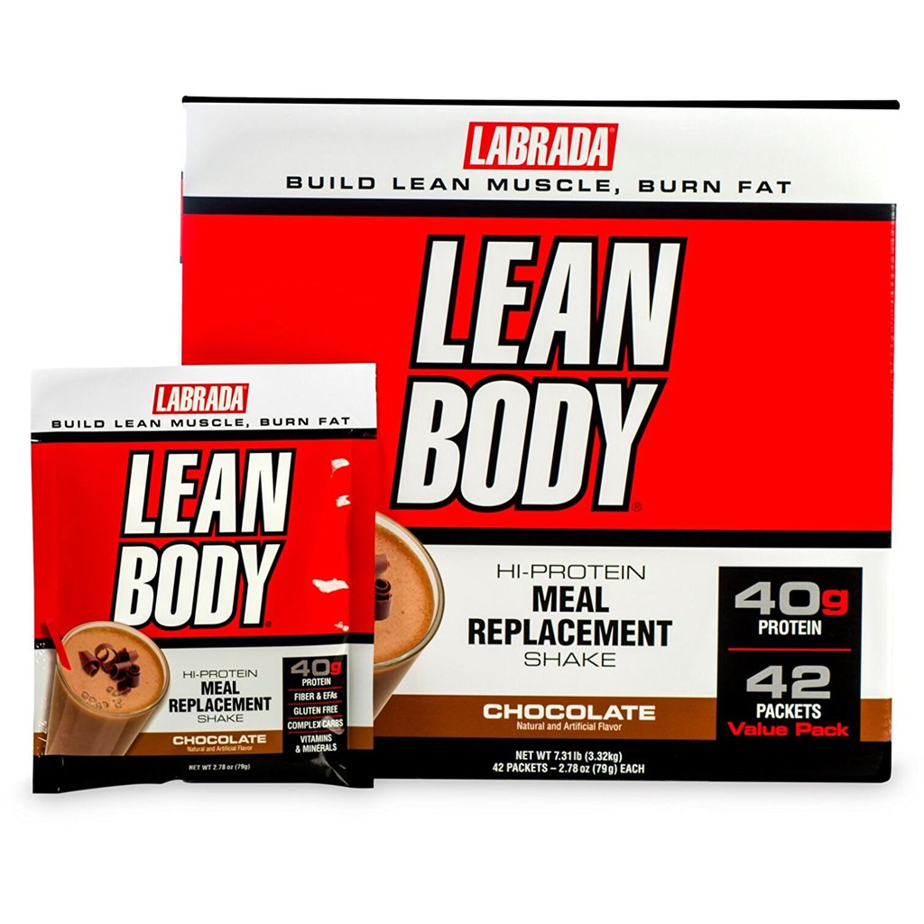 Dinh Dưỡng Thay thế bữa ăn Labrada LeanBody Thùng 80 gói/thùng