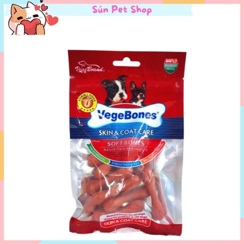 Xương gặm làm sạch răng, mượt lông, bổ sung canxi cho chó Vegebones (Gói 60g)