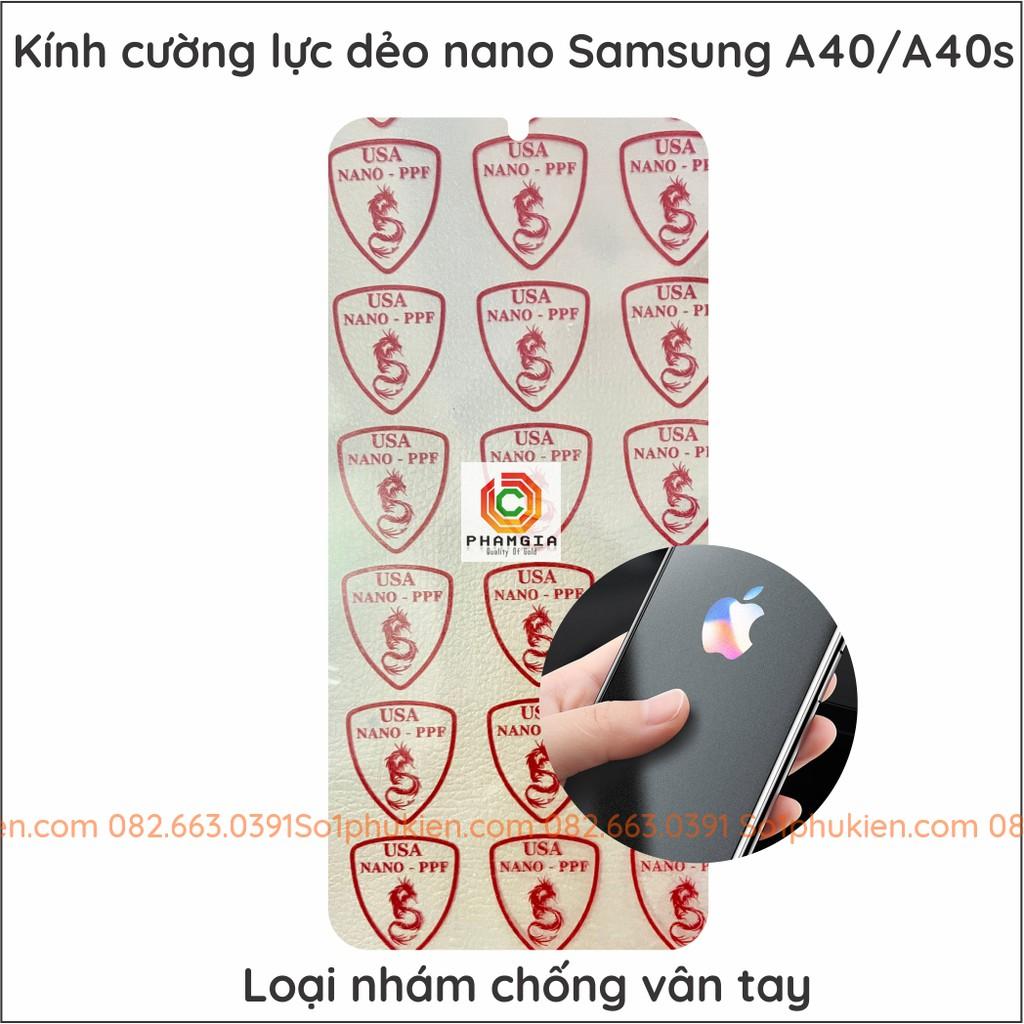 Dán cường lực cho Samsung A40 / A40S nano dẻo siêu bền siêu bảo vệ