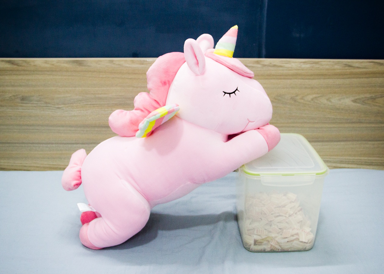 Thú nhồi bông Ngựa Một Sừng Unicorn nằm size 55cm BA00098