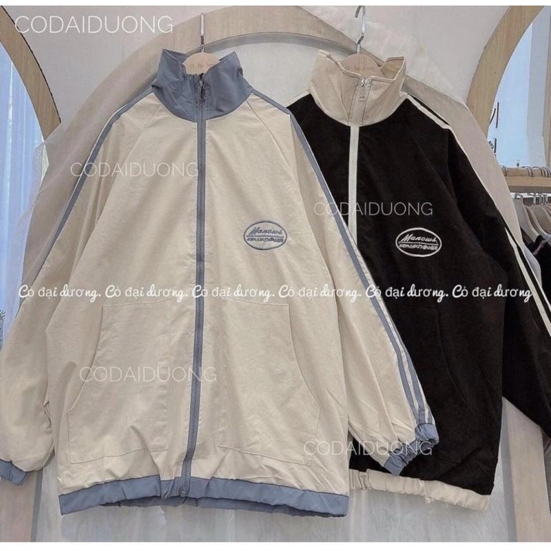 Áo Khoác Dù Chống Nắng Phối Sọc Unisex Ulzzang Logo Thêu Cao Cấp, Áo Bomber Unisex Nam Nữ Cá Tính Hàng Xịn Chất Dày Dặn Hottrend