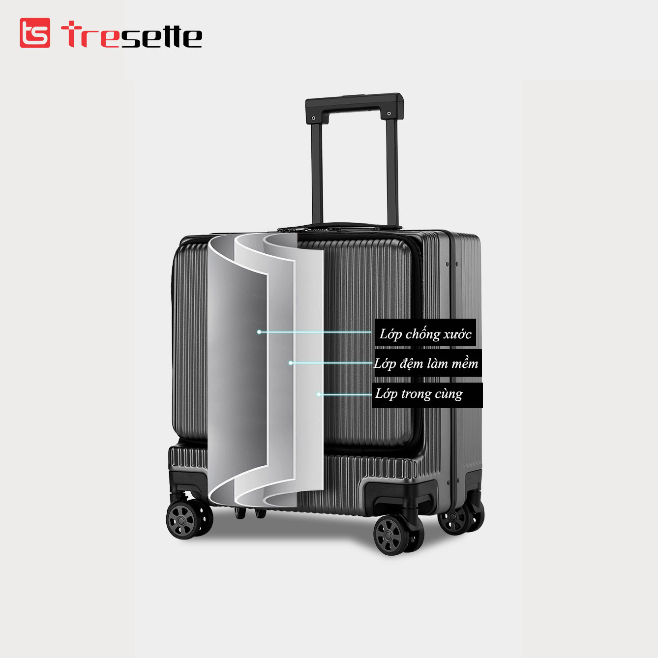 BFQ2ST500KTL: giảm 8% cho đơn từ 500K FREESHIP Vali khóa kéo du lịch siêu bền Cao Cấp Hàn Quốc Tresette 2026 CAO CẤP
