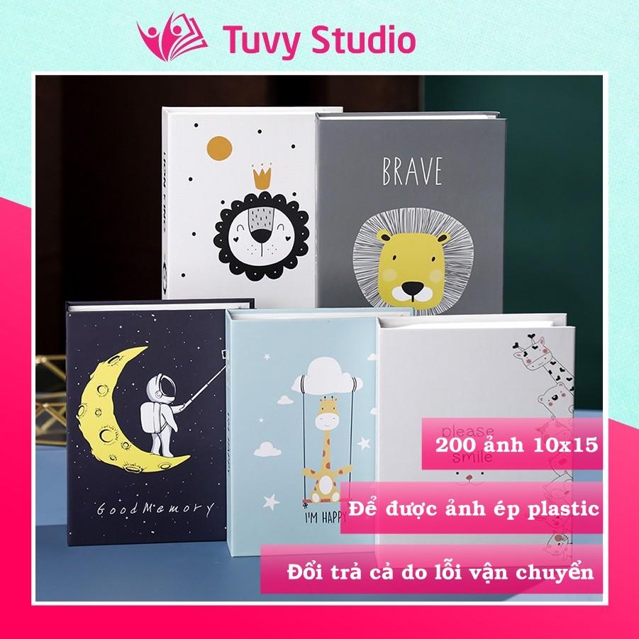 Album ảnh 10x15 đựng 200 ảnh bìa giấy cứng đẹp siêu cute để ảnh cho con, ảnh gia đình, làm quà tặng