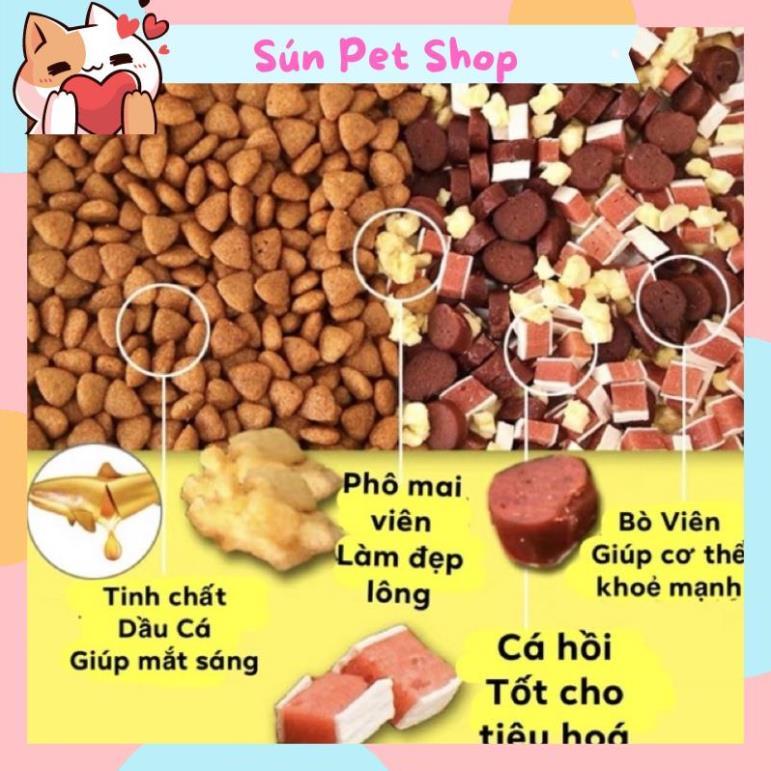 Hạt Captain cho chó - Hạt thức ăn cho cún cưng mix thịt bò, cá hồi và phomai